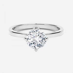 18K Rose Gold Solitaire Cushion Shape Diamond Engagement Ring